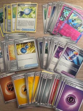 82 Pokémon Card Lot Energy Trainer Items Special Energy Tools - Bulk